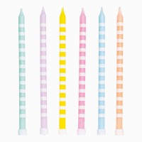 12 velas extralargas brillantes de 14,5 cm