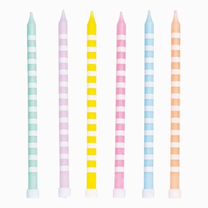12 velas extralargas brillantes de 14,5 cm