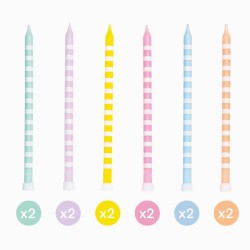 12 velas extralargas brillantes de 14, 5 cm. n�1