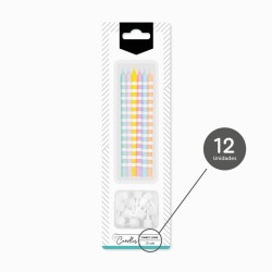 12 velas extralargas brillantes de 14, 5 cm. n�3