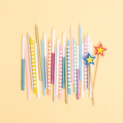 12 velas extralargas brillantes de 14, 5 cm. n�8