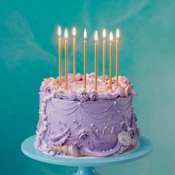 12 velas doradas extralargas de 14, 5 cm. n�1