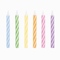 24 velas de cumplea�os en espiral de 6 cm