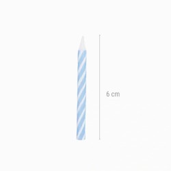 24 velas de cumplea�os en espiral de 6 cm. n�1