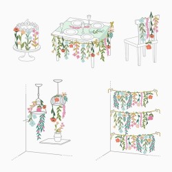 Guirnalda floral – 3 m. n°1