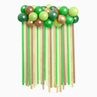Kit de arco de globos y cortina verde � Dino