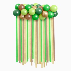 Kit de arco de globos y cortina verde – Dino