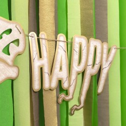Kit de arco de globos y cortina verde � Dino. n�3