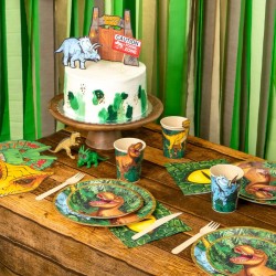 Kit de arco de globos y cortina verde � Dino. n�4