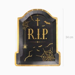 Juego de 2 bandejas de Halloween � Tumba RIP. n�1