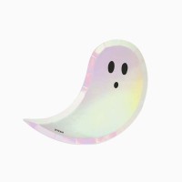 6 platos de Halloween � Fantasma iridiscente