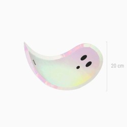 6 platos de Halloween � Fantasma iridiscente. n�1