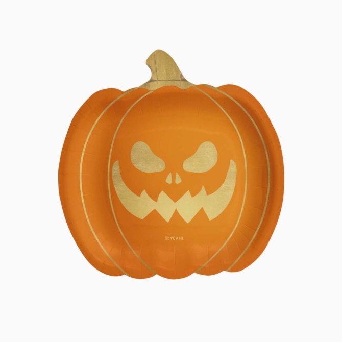 6 platos de calabaza de Halloween