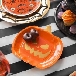 6 platos de calabaza de Halloween. n°2