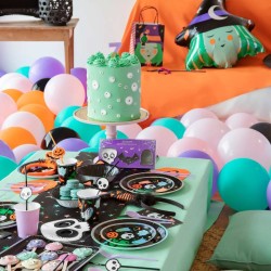 Globo de helio de papel de aluminio con dise�o de bruja para pedir dulces (Truco o trato) � 70 cm. n�3