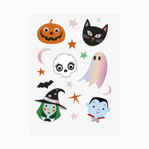 17 pegatinas de ojos m�viles de Halloween para pedir dulces