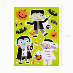 Pegatina de Halloween para ventana � Peque�o monstruo. n�1