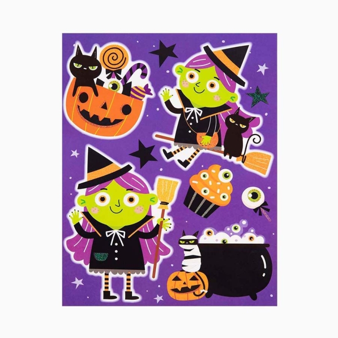 Pegatina de Halloween para ventana � Peque�a Bruja 