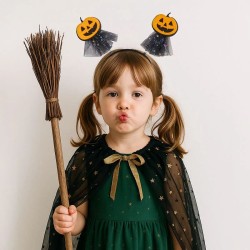Diadema de calabaza de Halloween con tul. n�1