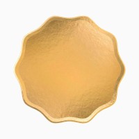 Juego de 2 Bajoplatos en Forma de Estrella Dorada Metalizada � 33 cm