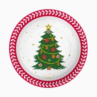 6 Platos con �rbol de Navidad