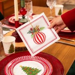 30 Servilletas con Bolas de Navidad. n�1
