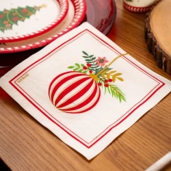 30 Servilletas con Bolas de Navidad. n�2