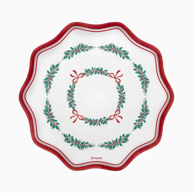 Juego de 2 bandejas navide�as de � 33 cm 