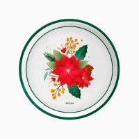 6 platos de Navidad con flores de Pascua