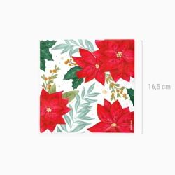 30 servilletas navide�as con dise�o de flor de Pascua. n�4