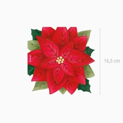 20 servilletas navide�as con forma de flor de Pascua. n�6