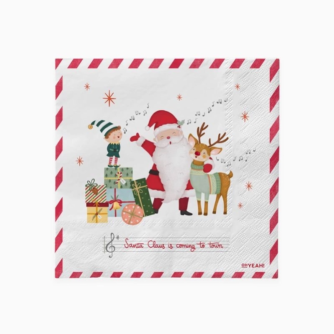 30 servilletas �Santa Claus viene! 