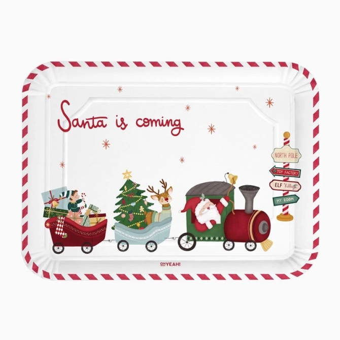Juego de 2 bandejas rectangulares - �Santa Claus ya viene! 