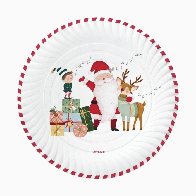 Juego de 2 bandejas de � 33 cm �Santa Claus ya viene! 