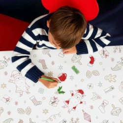 Mantel para colorear con rotuladores: �Santa Claus viene!. n�4