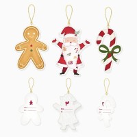 12 etiquetas de regalo navide�as: �Santa Claus viene!