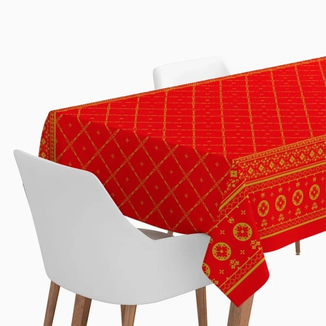 Mantel navide�o - Rojo tradicional 