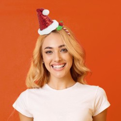 Diadema con lentejuelas para gorro navide�o. n�2