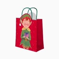 Bolsa de regalo navide�a de elfo - 32 cm
