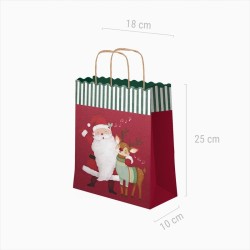Bolsita de Regalo de Navidad Pap� Noel  /  Reno � 24 cm. n�2