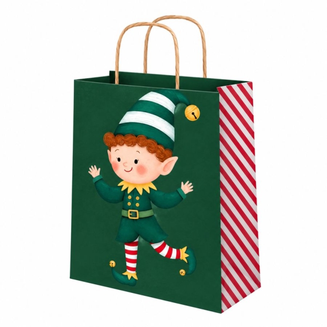 Bolsita de Regalo de Navidad Elfo � 24 cm 
