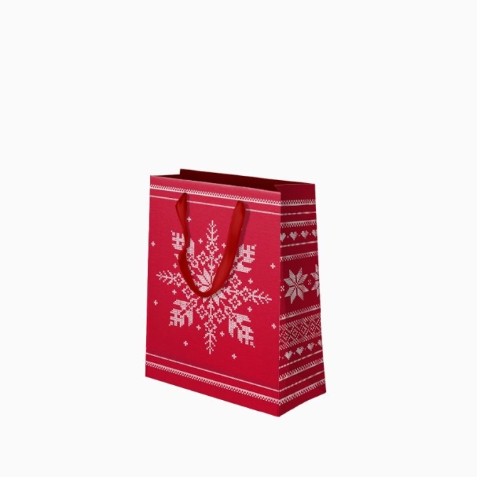 Bolsita de Regalo de Navidad con Copo de Nieve � 24 cm 