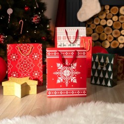 Bolsita de Regalo de Navidad con Copo de Nieve � 24 cm. n�1