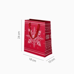 Bolsita de Regalo de Navidad con Copo de Nieve � 24 cm. n�2