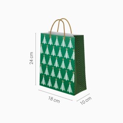 Bolsita de Regalo de Navidad con �rboles de Navidad � 24 cm. n�1