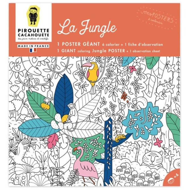 Póster para colorear - La jungla 