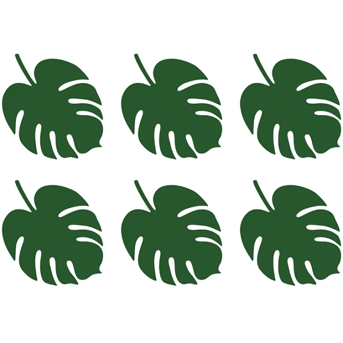 6 hojas pequeas de aloha (14, 5 cm) 