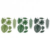 Juego de centro de mesa de hojas de aloha
