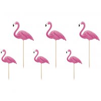 6 palillos Maxi Flamingo