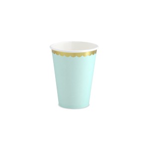 6 vasos Baby Mint/Oro